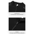 thumbnail image 3 of Maplenight Men’s Activewear Half Zip Waffle Long Sleeve Slim Shirts Fall Winter Climbing Running Gym Workout Tops, 3 of 5