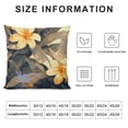 thumbnail image 5 of PRATYUS Tropical Palm Leaves Throw Pillow Covers Plumeria Flowers Green Plants Decorative Pillow Cases Summer Outdoor Decor Cushion Cover for Sofa Couch 12x12in, 5 of 5