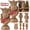 2 Pack, Strong, variant on Nutcracker Candle Holder, Brown Polyresin Nutcracker Christmas Pillar Candle Holder, Classic, 8"
