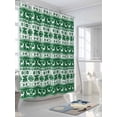 thumbnail image 3 of Fsddascl Green Christmas Shower Curtain Set - Extra Long 72" x 96" Washable Bathtub Curtain with 12 Hooks, Cartoon Winter Xmas Deer Snowflake Waterproof Fabric Stall Shower Curtains for Bathroom, 3 of 6
