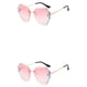 thumbnail image 3 of Gafas de sol Minnieouse con montura de diamantes de imitación para mujer Rosa 2piezas, 3 of 6