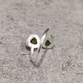 thumbnail image 4 of Natural Peridot Ring, Raw Peridot Gemstone Ring, August Birthstone, Adjustable, 2 Stone, 925 Sterling Silver, Womens Ring, Christmas, Thanksgiving, Handmade, Statement Jewelry, Rough Gemstone Jewelry, 4 of 6