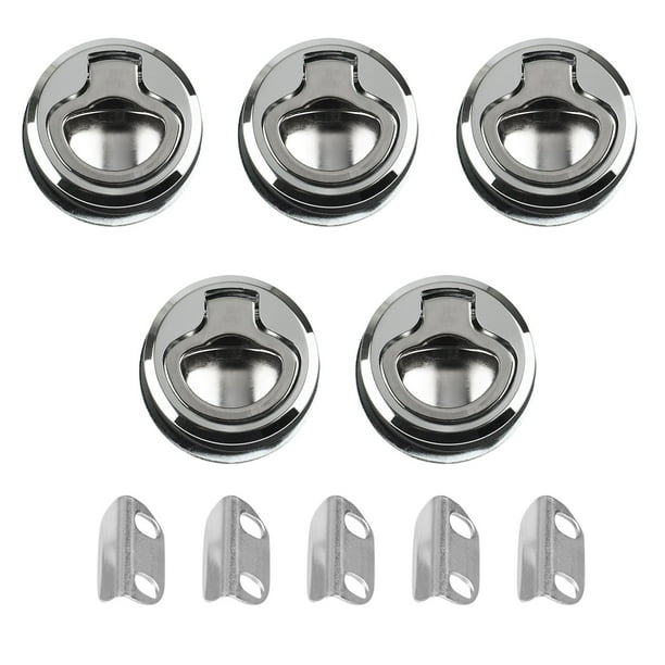 5Pcs Flush Latch Boat RV Door Lock Flush Pull Locker Hatch Latch Lift