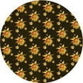 thumbnail image 1 of Ahgly Company Indoor Round Patterned Black Bean Brown Area Rugs, 6' Round, 1 of 6