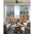 thumbnail image 6 of Pink Spring Floral Kitchen Curtains Modern Abstract Art Aesthetics Oil Painting Cafe Short Curtains for Bathroom Blackout Window Curtain Small Window Treatment Drapes for Bedroom 27.5"x39"x2, 6 of 9