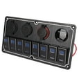 thumbnail image 4 of Gang Rocker Switch Panel,8 Gang Rocker Switch Gang Boat Rocker Switch Panel Car Waterproof Switch Panel Professionally Tested, 4 of 9
