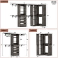 thumbnail image 3 of Homieasy 96"-128" 2-Piece Freestanding Closet System, Corner Wardrobe Organizer with Drawers & Shelves for Bedroom/Living Room,Gray Oak, 3 of 6
