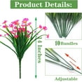 thumbnail image 7 of Viworld 10 Bundles Outdoor Artificial Daisy Fake Flowers UV Resistant Plants, Faux Plastic Greenery for Indoor Hanging Plants Garden Porch Window Box Home Wedding Farmhouse Decor (Rose red), 7 of 7