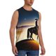thumbnail image 2 of Balery Azure Sky Western Desert Cowboy Camisetas sin mangas para hombre, absorbe la humedad y protege contra el mal olor.-Medium, 2 of 7