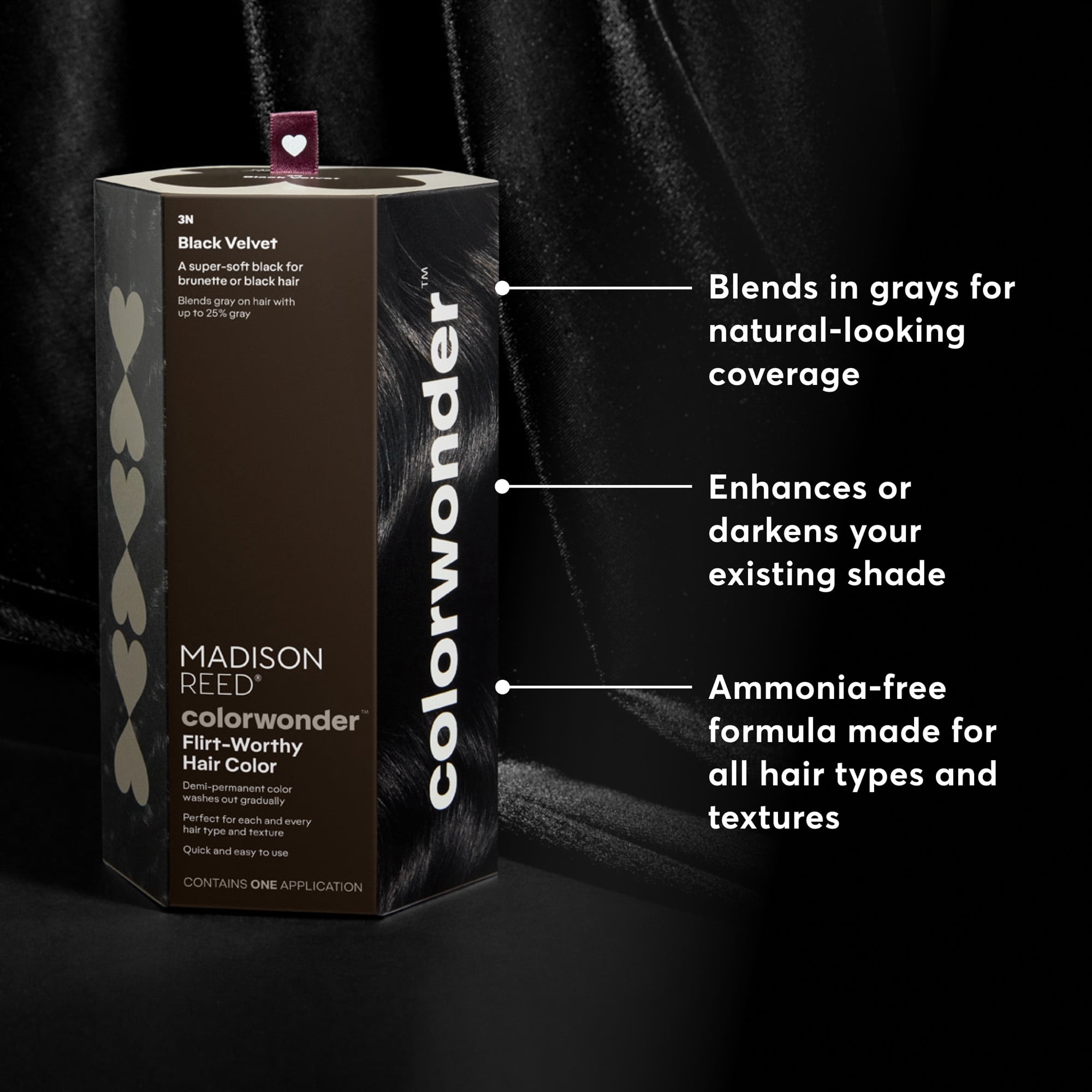 Madison Reed ColorWonder Demi-Permanent Hair Color Kit, 3N Black Velvet