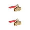 thumbnail image 3 of ZheElen Valve à Bille en Laiton Filetée Polyvalente pour Usages Multiples FF 12mm Rouge 2Ensemble, 3 of 6