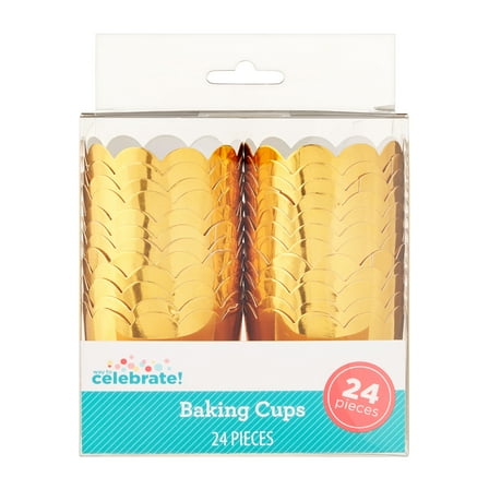 Gold Baking Cups, 24 Count, by Way To Celebrate