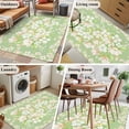 thumbnail image 5 of Area Rugs 2.7'x5', Spring Floral Carpet for Living Room Bedroom Dining Room, Watercolor Orchid Flowers Leaves Botanical Green Throw Kitchen Rugs Non Slip Washable Rectangle Indoor Outdoor Rugs, 5 of 8
