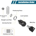 thumbnail image 3 of xianlin-Cabinet Cam Locks, RV Storage Locks with Keyed Alike (1-1/2"), Suitable for Drawers and Cabinets to Protect Important Items, Excellent Quality Zinc Alloy Materials, 3 of 4
