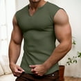 thumbnail image 2 of Men's V Neck Sleeveless Tank Top, Lightweight Polyester, Casual Summer Wear, Relaxed Fit, S-XXXL, 2 of 5