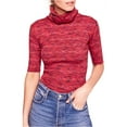 thumbnail image 1 of Free People Blusa de cuello alto teñida para mujer, rojo, mediano, 1 of 1