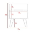 thumbnail image 2 of Dtwnek Beside Table with Open Shelf and Cabinet, Modern Wood Nightstand for Home, Bedroom, Office, 2 of 5