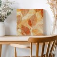 thumbnail image 2 of Framed Canvas Wall Art for Living Room Orange Transparent Leaves Wall Decor, Ombre Leaf Veins Aesthetic Paintings for Bedroom Office Kitchen Bathroom, Ready to Hang Artwork Wall Pictures 8x8 Inch, 2 of 9