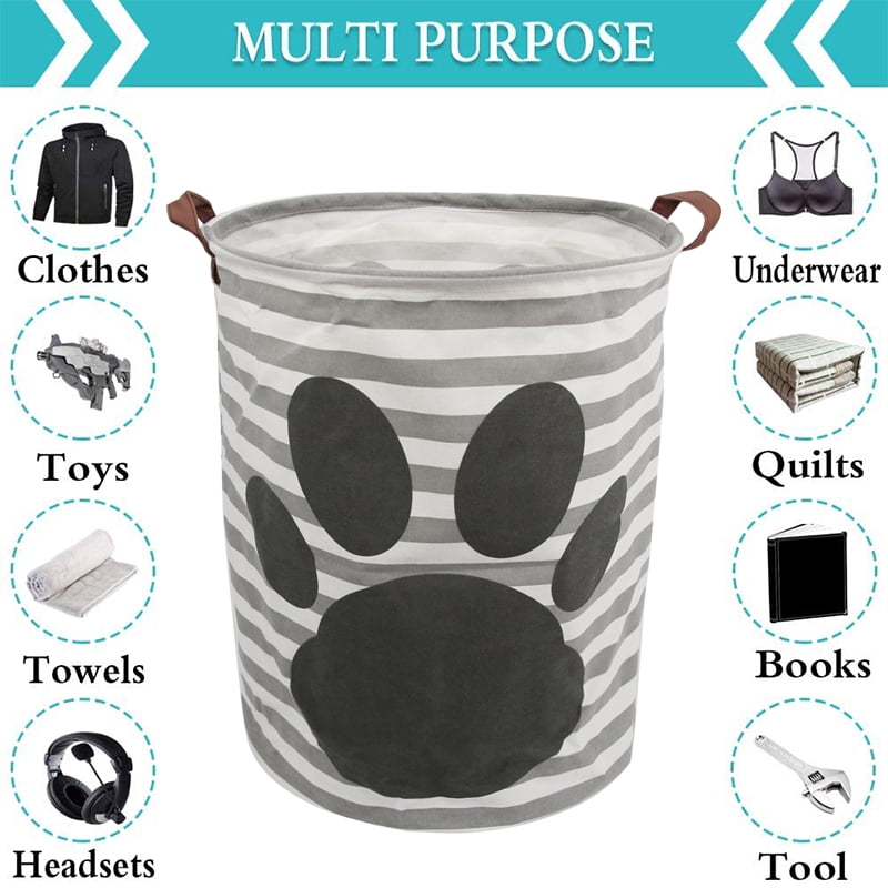 Green Paw Laundry Basket