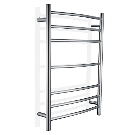 ANZZI Gown 7-Bar 23.6" Wall Mount Electric Towel Warmer in Polished Chrome