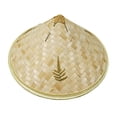 thumbnail image 4 of Sombrero de pesca cónico Sunnimix Artesanías tejidas Sombrero trenzado de bambú 16,5 pulgadas, 4 of 8