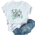 thumbnail image 1 of Pompotops T-Shirt Décontracté pour Femmes Imprimé Fête de la Saint-Patrick à Manches Courtes, 1 of 7