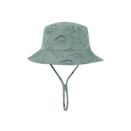 

Cute Baby Sun Hat Summer UPF 50+ Sun Protective Wide Brim Beach Bucket Hats for Toddler Boys and Girls Seaweed Blue 0-6 Months