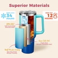 thumbnail image 3 of 40oz Travel Mug - Insulated Tumbler with Handle & Straw – Leakproof, BPA-Free, Stainless Steel Thermal Tumbler, Keeps Beverages Hot or Cold, 3 of 10