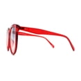 thumbnail image 4 of Lunettes de Soleil pour Femmes Surdimensionnées Style Nerd à Monture Ronde Haute avec Monture Corne Rouge Noir Rouge, 4 of 4