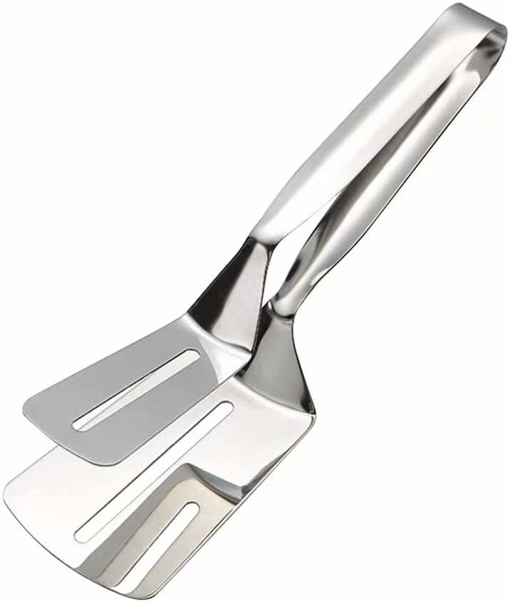 Spatula Tongs, 304 Stainless Steel Bbq Tongs, Flipping Easy Tongs, Clever Tongs 2in1 Kitchen