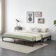 thumbnail image 1 of Cama King de Metal con Base de Plataforma de 10 Pulgadas – Estructura Robusta de Perfil Bajo en Negro, Soporte de Lamas de Acero de Alta Capacidad, Fácil Montaje, Sin Somier, Almacenamiento Inferior, 1 of 8