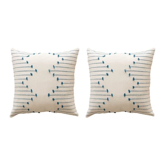 Moocorvic 2 Pcs Farmhouse Throw Pillow Covers Vintage Linen Pillow Cases for Couch Bed Chair Sofa Bedroom