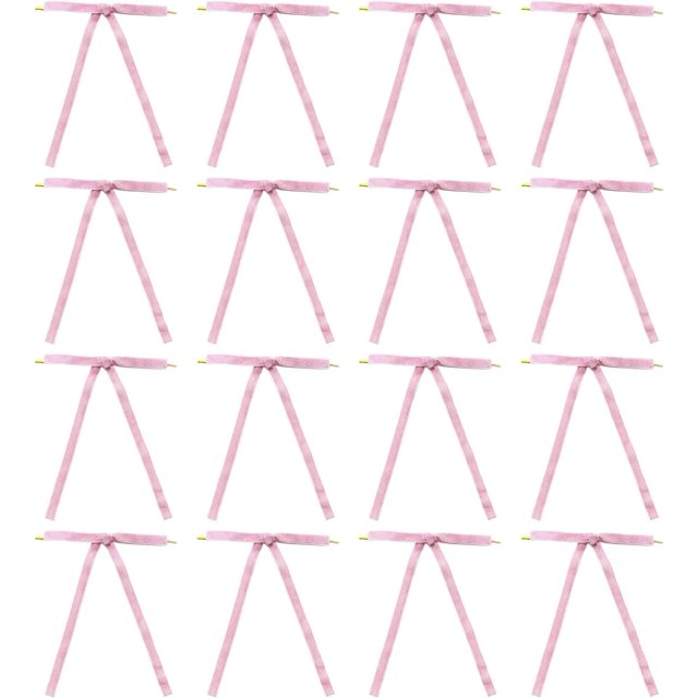 Pack Of 12 Elegant Flocking Bowknot Decorations Decorative Bowknots Suitable For Parties And Embellishments