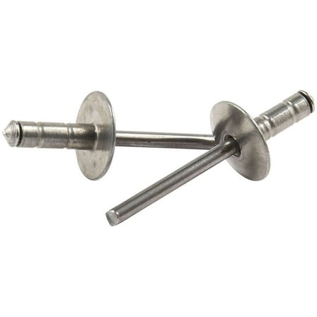 Allstar Performance ALL18094 Rivet - Multi-Grip - 9/16 in Head - 3/16 in Steel Mandrel - 1/16-3/8 in Grip Range - Natural Aluminum - Set of 250
