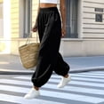 thumbnail image 5 of Khunlpohl Womens Sweatpants Elastic High Waist Loose Joggers Trousers Solid Color Lightweight Casual Pants with Pockets, 5 of 5