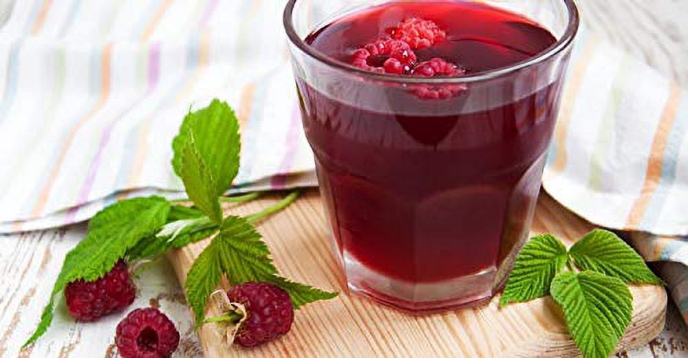 Raspberry Juice Net 33.8 fl.oz (1 Ltr.) -  2 Glass Bottles - High in Antioxidants