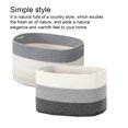 thumbnail image 3 of tredstone Storage Basket Handcrafted Woven Rope Sundries Child Color Matching Box Bin Knitted Baskets Desktop Snacks Bedroom Gray White Black 20L/38*22*24cm, 3 of 6