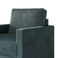 thumbnail image 4 of Castle Place Contemporary Corduroy Velvet Chair, Light Blue, 4 of 8