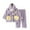Purple, variant on Godderr Kids Girls Button down Winter Fleece Pajama Set with Bee Scarf 3 Piece Toddler Flannel Pjs Loungewear Cute Autumn Long Sleeve Sleepwear 1-8 Years