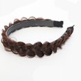 thumbnail image 1 of Diadema antideslizante con dientes anchos de accesorios para el cabello bohemios, diadema trenzada, estilo de espina de pescado Artificial, 1 of 4