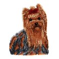 thumbnail image 2 of POINTERTECK Rug Kits Crocheting Carpet Rug Cats Acrylic Yarn Pre-Printed Cushion Mat Crochet Tapestry   52x38cm  Long haired dog, 2 of 8