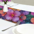 thumbnail image 4 of Yayeee Table Runner 70 inches Long Home Kitchen Dinning Party Decoration, Large Purple Flowers, 4 of 7