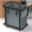 Gray-2 Setion, variant on 190L (50 Gal) Extra Large Fashion Laundry Hamper 2 Section with Lid, Rolling Laundry Basket Hamper with Handle, Laundry Organizer Storage Cart with Sturdy Metal Frame for Laundry Room, Hotel, black