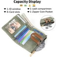 thumbnail image 2 of Small Wallets for Women Leather Bifold RFID Blocking Card Holder Compact Wallet Women with Zipper Coin Pocket, 2 of 6