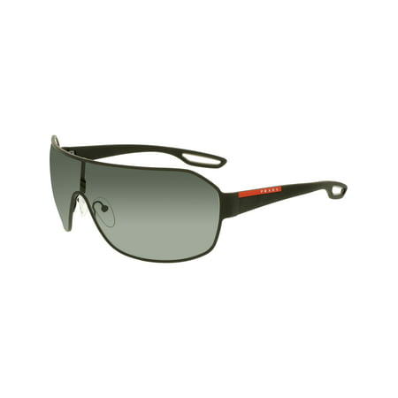 Prada Men's PS52QS-DG01A1-37 Black Shield Sunglasses
