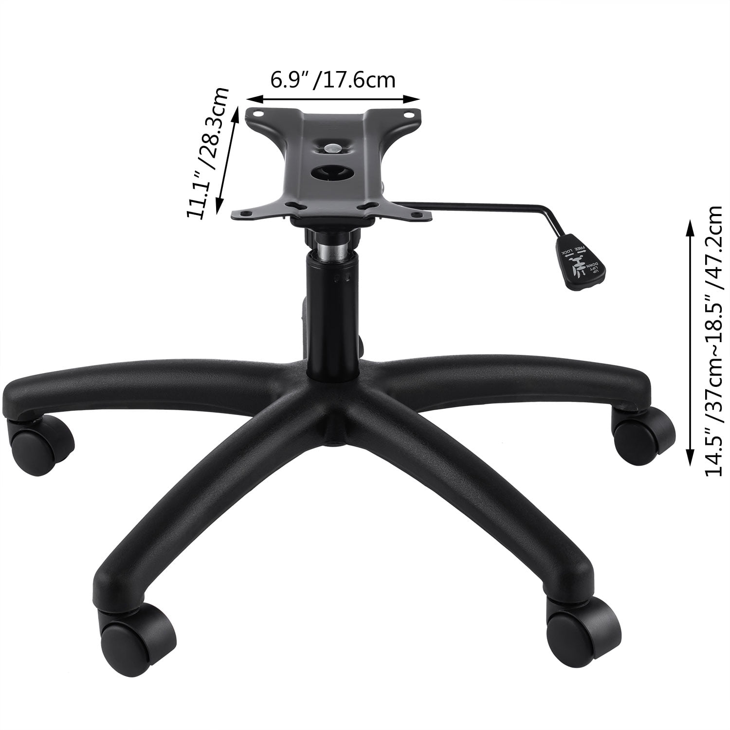 SHZOND 28" Swivel Chair Base Replacement, Office Chair Base, Max Load 350 Pounds Heavy Duty Chair Replacement Base