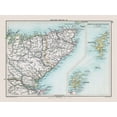 thumbnail image 2 of Bartholomew 32x25 White Modern Wood Framed Museum Art Print Titled - Northern Scotland - Bartholomew 1892, 2 of 4