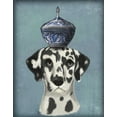 thumbnail image 2 of Fab Funky 12x14 Gold Ornate Wood Framed with Double Matting Museum Art Print Titled - Dalmatian with Blue Vase, 2 of 4