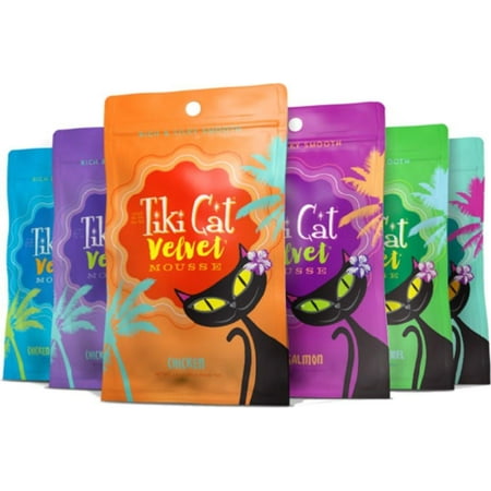 White Shorthair Cat - Tiki Cat Velvet Mousse Variety Pack 12 Count