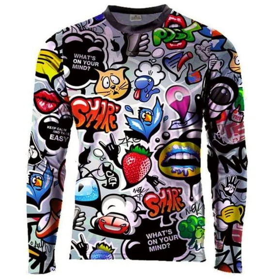 Men Motocross Cycling Jersey Breathable Long Sleeve MTB Shirt For Mountain Biking Downhill Racing